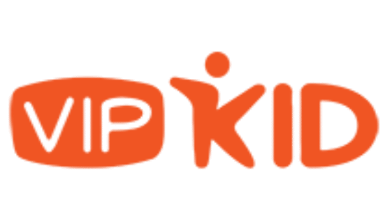 Orange and white VIPKID logo