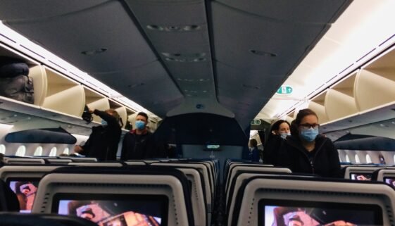 boarding a plane during the pandemic