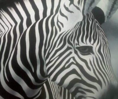 Tingatinga artwork, zebra