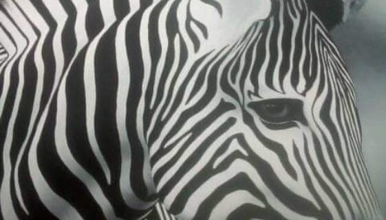 Tingatinga artwork, zebra
