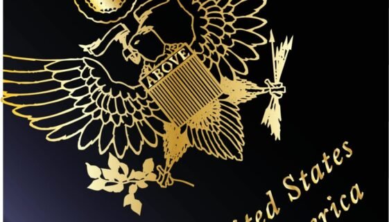 Close up of a US passport